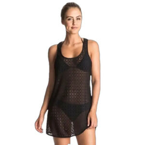 Roxy black beach coverup size small